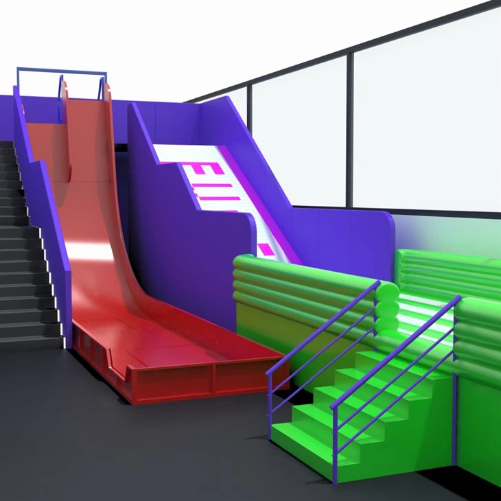 Indoor Playground Dount Slide Drop Slide